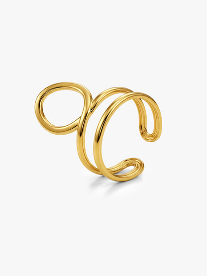 Double Trouble Gold Plated Ring (Size 13)