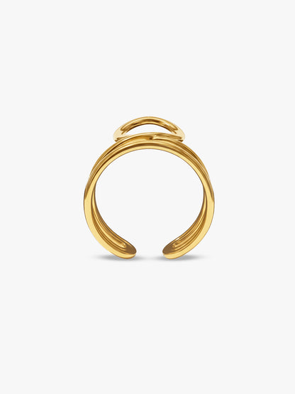 Double Trouble Gold Plated Ring (Size 13)