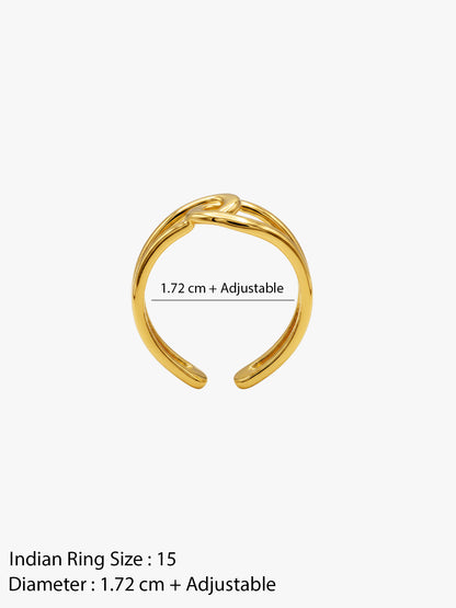 Loop Link Energy Gold Plated Ring (Size 15)