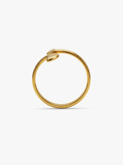 Sharp Curve Energy Gold Plated Ring (Size 17)