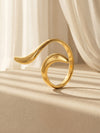 IXIA by GIVA Sharp Curve Energy Gold Plated Ring (Size 17)