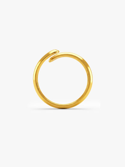 Swirl Cut Energy Gold Plated Ring (Size 17)