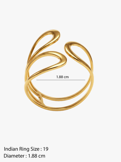 OnnMe by GIVA Loop Mood Gold Plated Ring