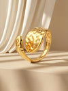 IXIA by GIVA Bold Curve Energy Gold Plated Ring (Size 16)