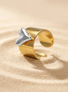 IXIA by GIVA Bold Heart Dual Tone Ring (Size 14)