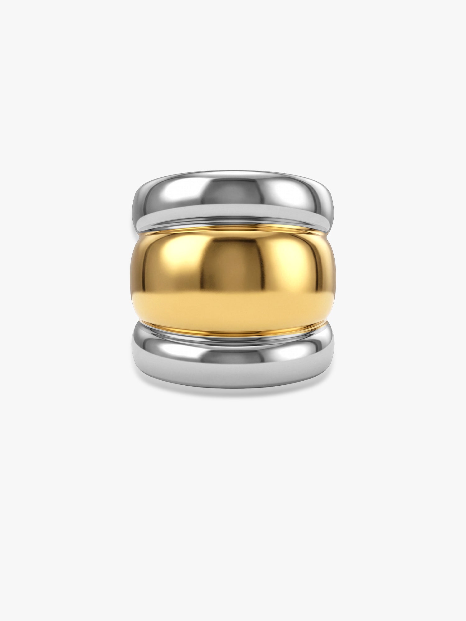 Wide Band Rush Energy Dual Tone Ring (Size 15)