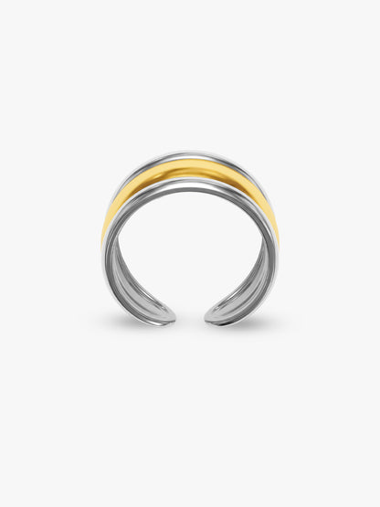 Wide Band Rush Energy Dual Tone Ring (Size 15)
