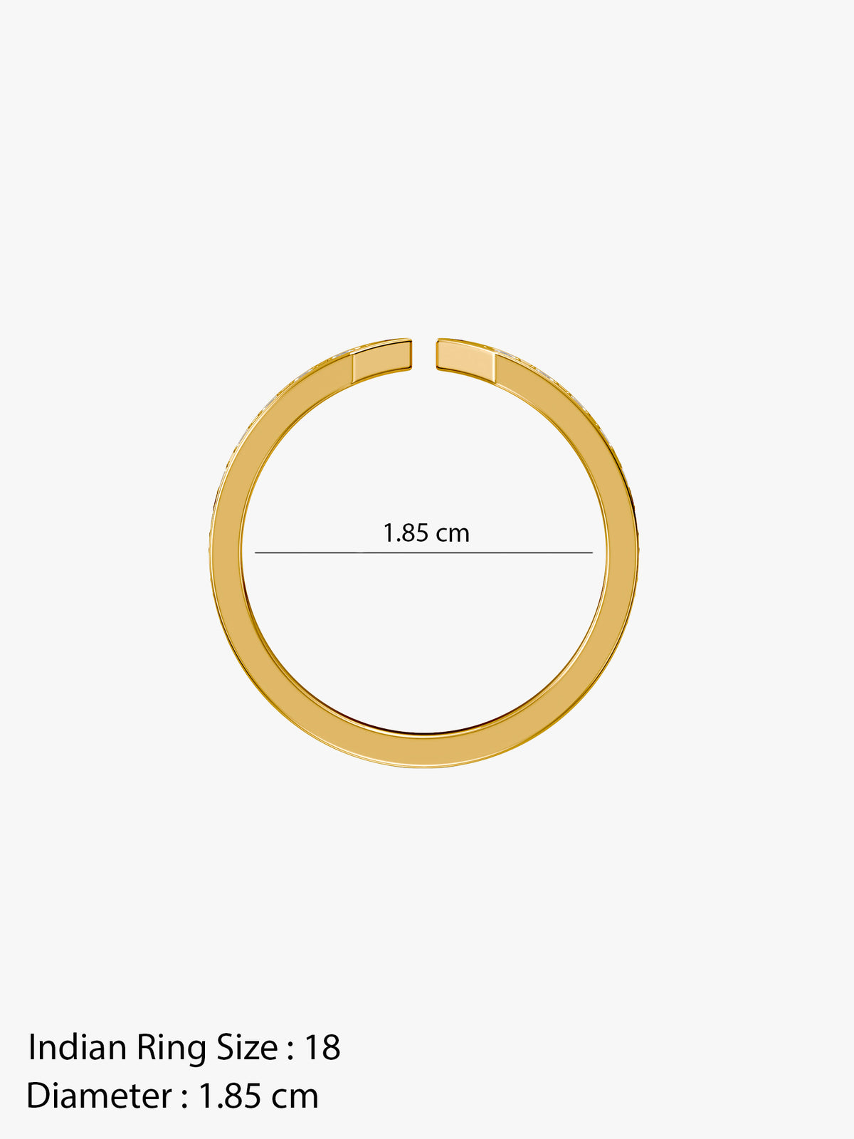 IXIA by GIVA Nova Gold Plated Ring (Size 18)
