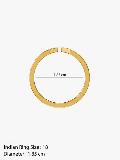 IXIA by GIVA Nova Gold Plated Ring (Size 18)