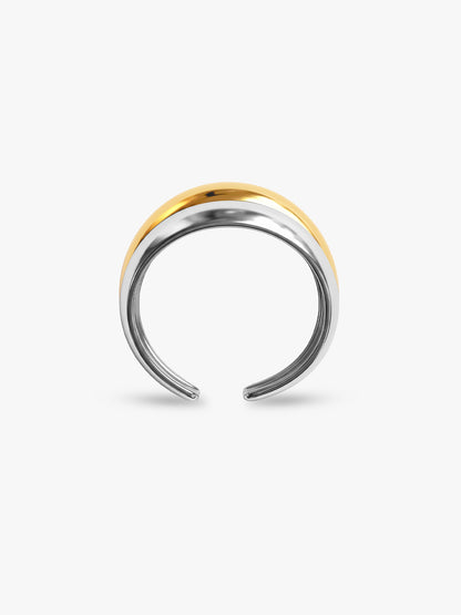 Duo Band Rush Energy Dual Tone Ring (Size 15)