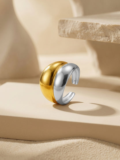 Duo Band Rush Energy Dual Tone Ring (Size 15)