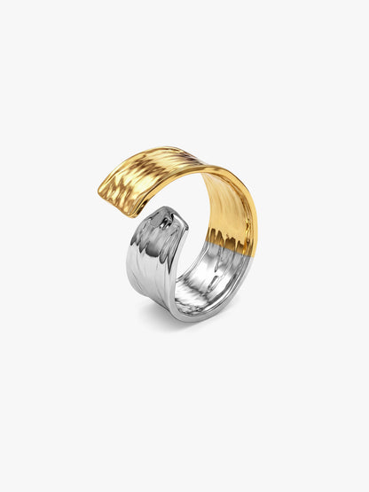 Raw Edge Dual Tone Ring (Size 17)