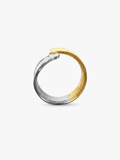 Raw Edge Dual Tone Ring (Size 17)