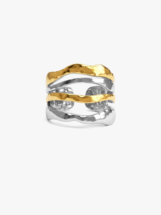 Triple Melt Dual Tone Ring (Size 15)