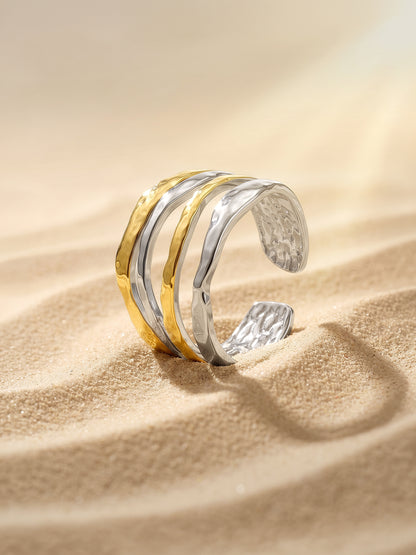 Triple Melt Dual Tone Ring (Size 15)