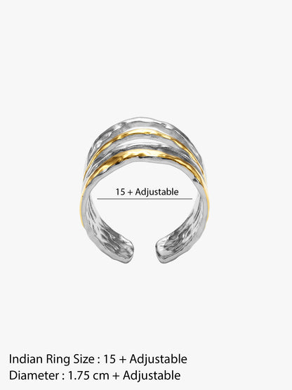 Triple Melt Dual Tone Ring (Size 15)