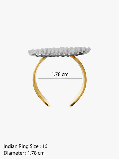OnnMe by GIVA Line Stack Rush Rhodium Plated Ring (Size 16)