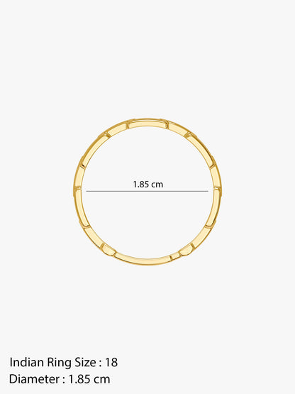OnnMe by GIVA Core Gold Plated Ring (Size 18)