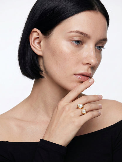 Melt Mood Gold Plated Ring (Size 17)