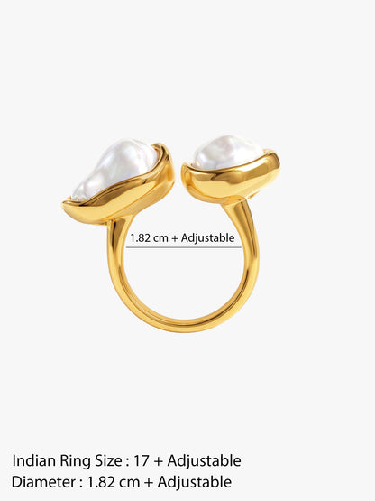 Melt Mood Gold Plated Ring (Size 17)