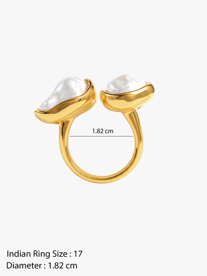 OnnMe by GIVA Melt Mood Gold Plated Ring (Size 17)