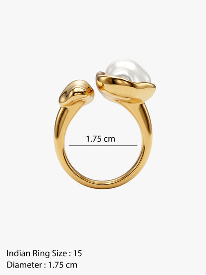 OnnMe by GIVA Pretty Wild Gold Plated Ring (Size 15)