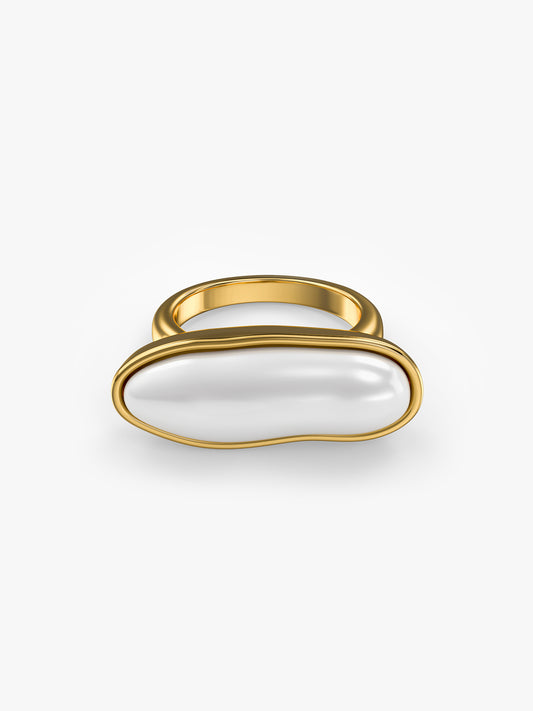 Pixel Shine Gold Plated Ring (Size 13)