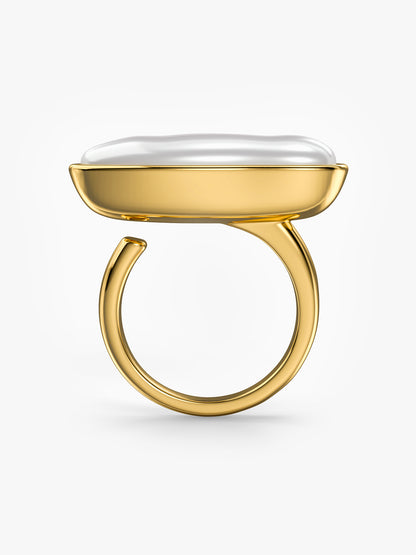 Pixel Shine Gold Plated Ring (Size 13)
