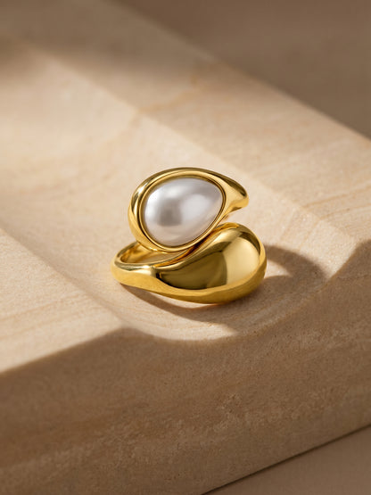 Teardrop Therapy Gold Plated Ring (Size 13)