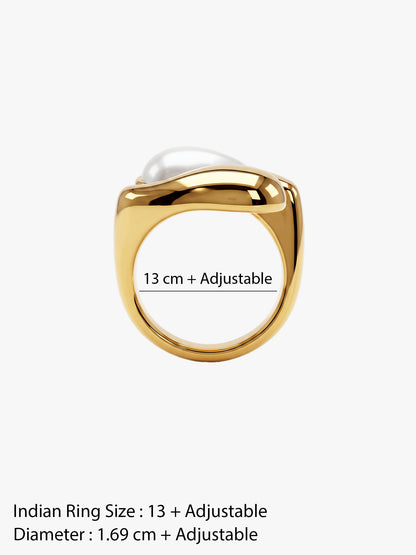 Teardrop Therapy Gold Plated Ring (Size 13)
