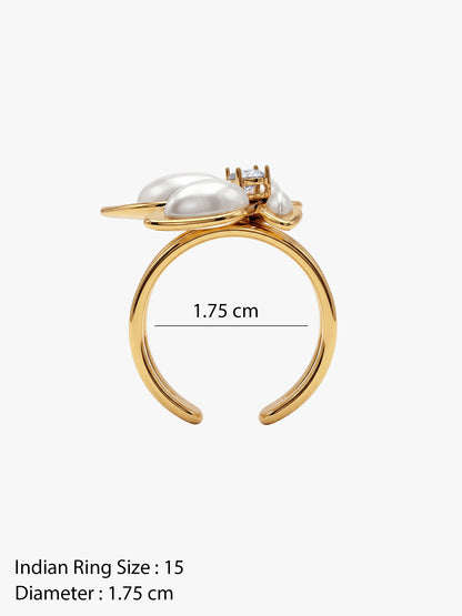OnnMe by GIVA Bloom Baby Gold Plated Ring (Size 15)