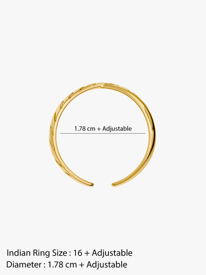 Orbit Gold Plated Ring (Size 16)