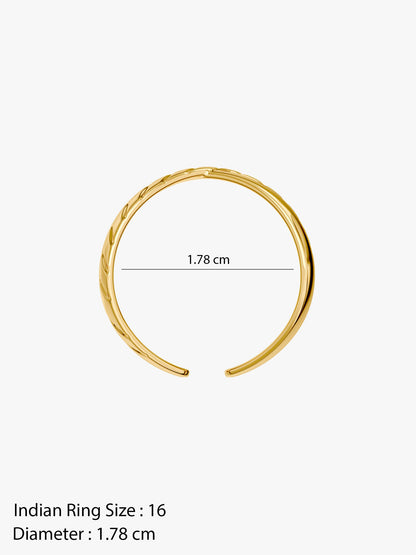 OnnMe by GIVA Orbit Gold Plated Ring (Size 16)