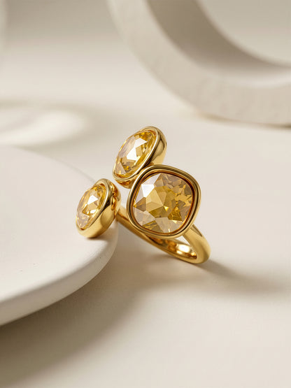 OnnMe by GIVA GOAT Gold Plated Open Ring (Size 12)