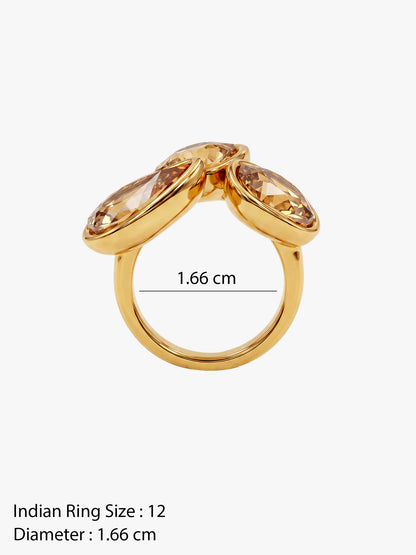 OnnMe by GIVA GOAT Gold Plated Open Ring (Size 12)