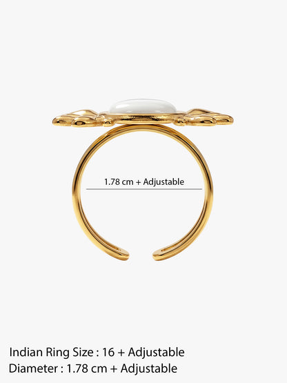 Orbit Babe Gold Plated Ring (Size 16)
