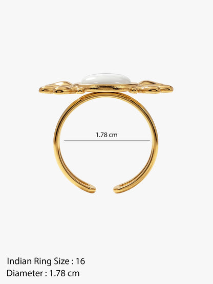 OnnMe by GIVA Orbit Babe Gold Plated Ring (Size 16)