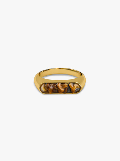 Noir Slay Gold Plated Ring (Size 14)