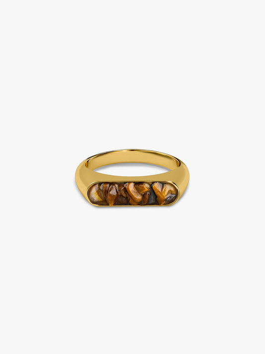 Noir Slay Gold Plated Ring (Size 14)