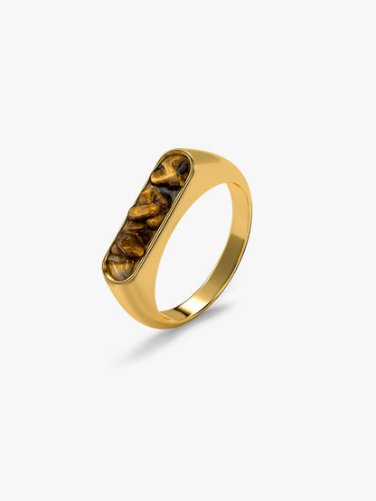 Noir Slay Gold Plated Ring (Size 14)