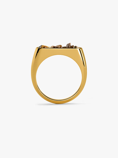 Noir Slay Gold Plated Ring (Size 14)