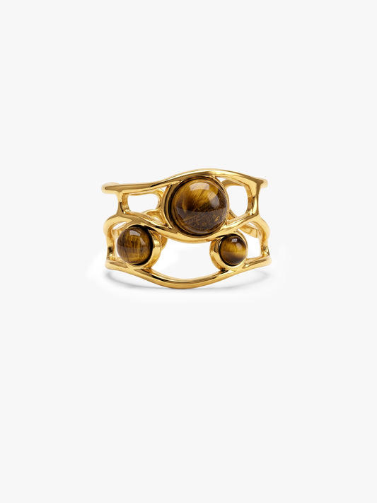 Cage It Gold Plated Ring (Size 18)