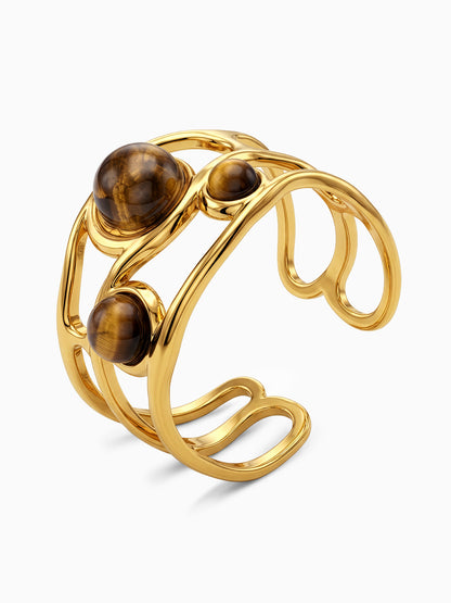 Cage It Gold Plated Ring (Size 18)
