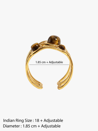 Cage It Gold Plated Ring (Size 18)