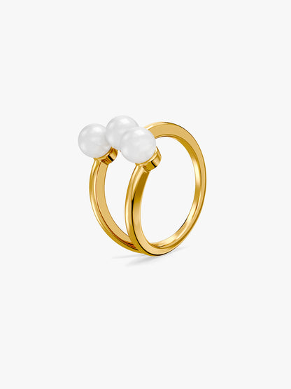 Pearl Flux Gold Plated Ring (Size 14)