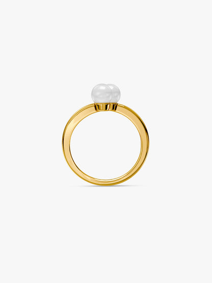 Pearl Flux Gold Plated Ring (Size 14)
