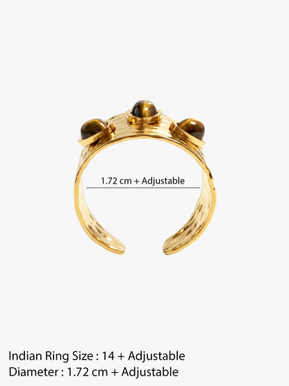 Hot Melt Gold Plated Ring (Size 14)