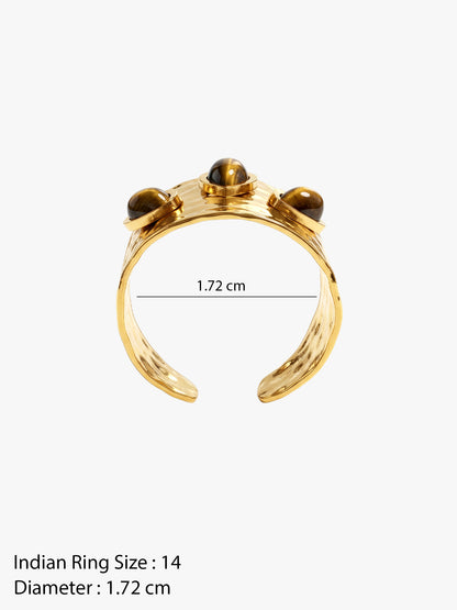 OnnMe by GIVA Hot Melt Gold Plated Ring (Size 14)