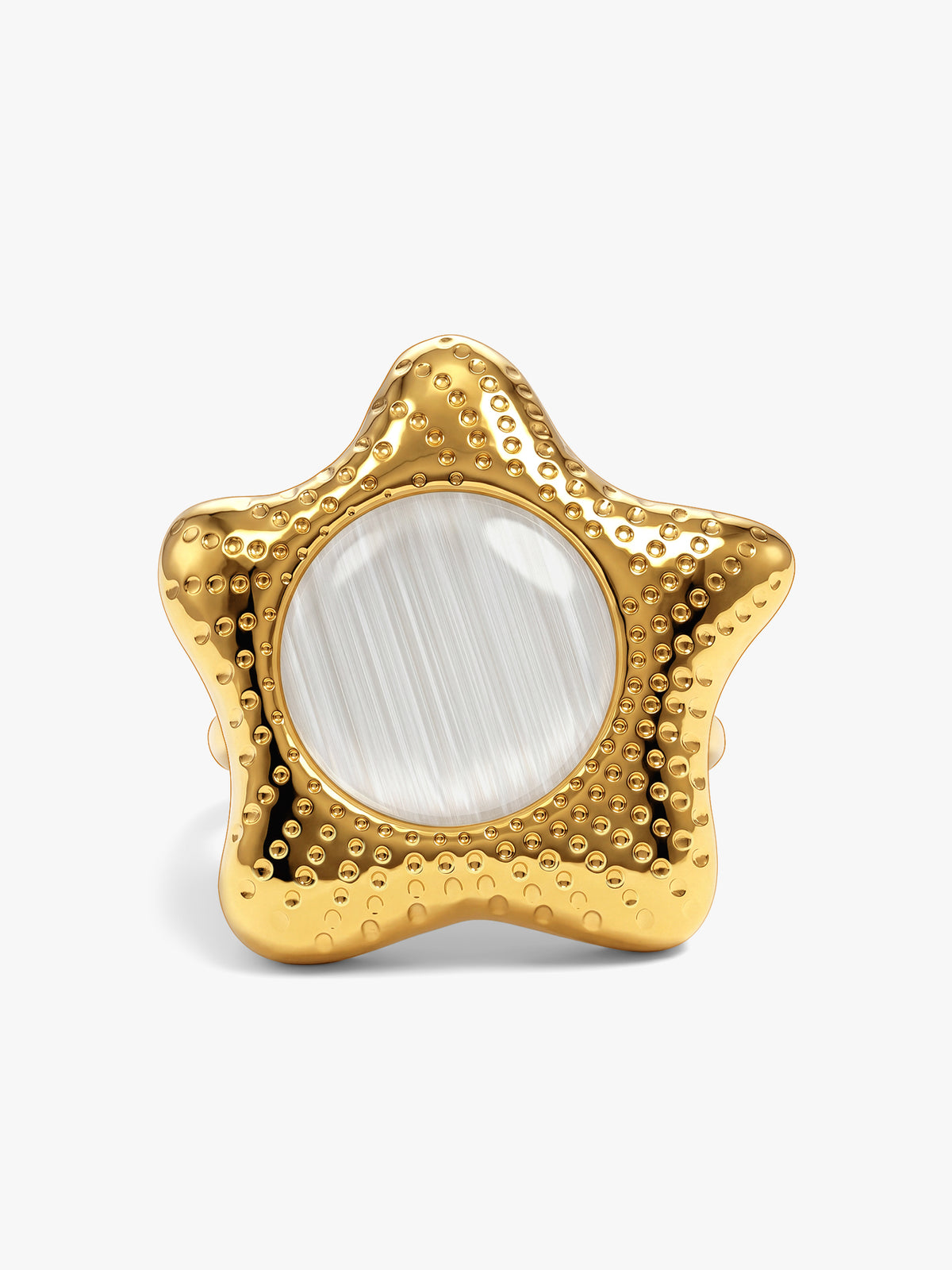 IXIA by GIVA Shell Frame Gold Plated Ring (Size 15)