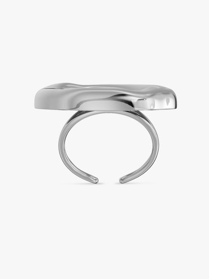 Twisted Orbit Loop Stainless Steel Ring (Size 7)